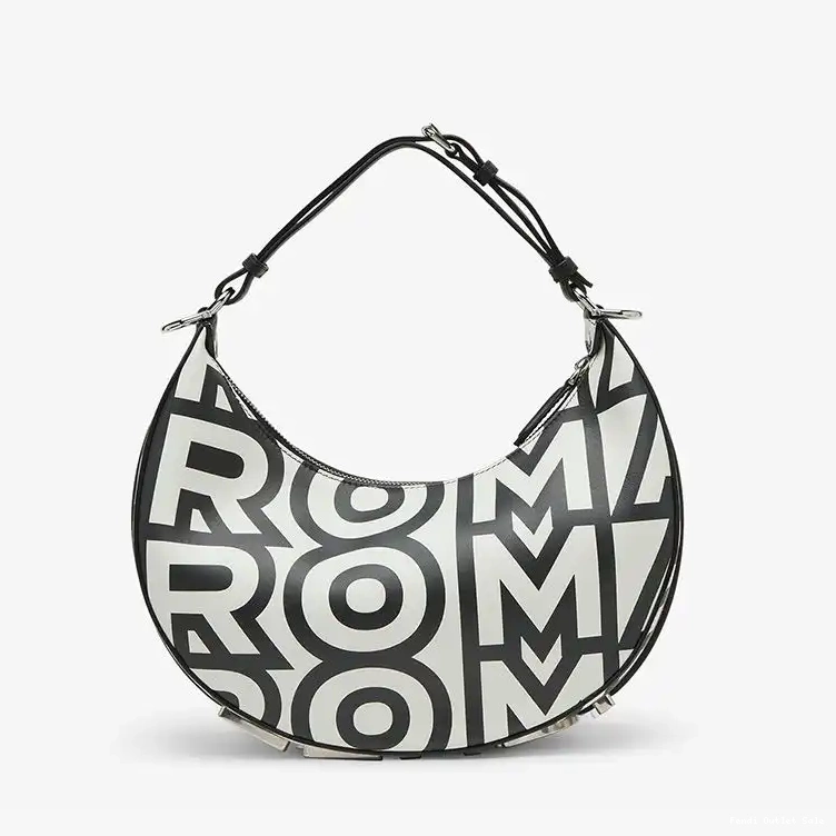 Affordable Fendi Bag In Black Small Roma Capsule Hobo White Leather Fendigraphy Fendi 0702